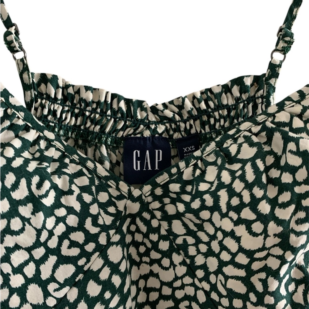 GAP Women's Green and White Spaghetti Strap Top NWT - Picture 3 of 7